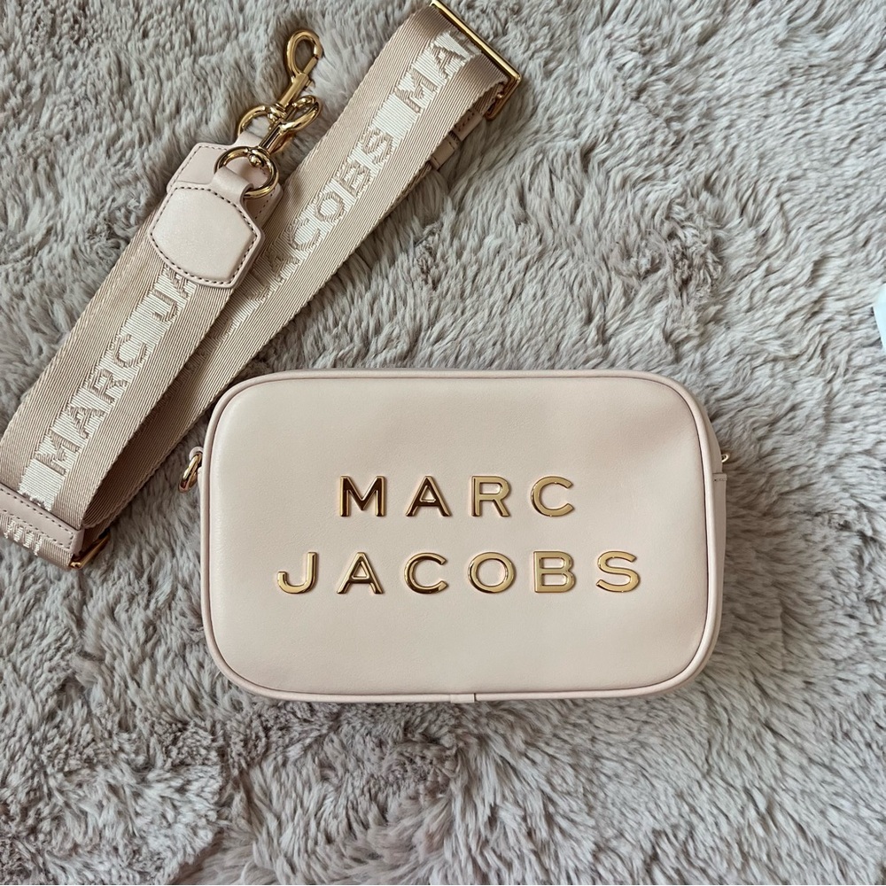 Marc Jacobs Perfect Flash Leather Crossbody Bag - Peach Whip Rose Gold